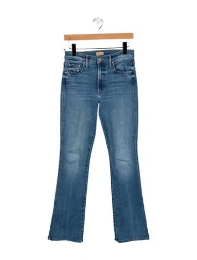 Pre-owned Mother High-rise Flared Jeans In Blue