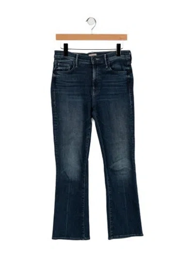 Pre-owned Mother High-rise Flared Jeans In Blue