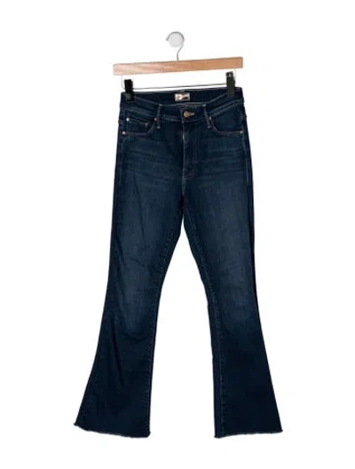 Pre-owned Mother High-rise Flared Jeans In Blue