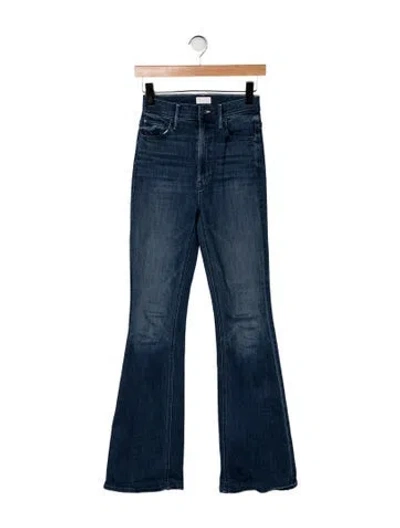 Pre-owned Mother High-rise Flared Jeans In Blue