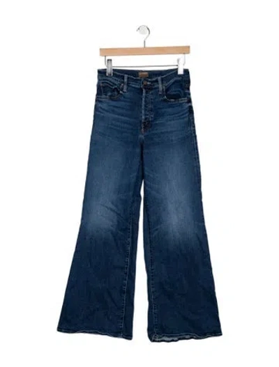 Pre-owned Mother High-rise Flared Jeans In Blue