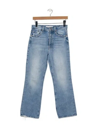 Pre-owned Mother High-rise Flared Jeans In Blue