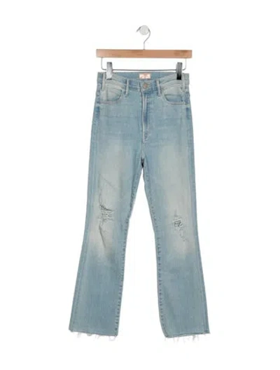 Pre-owned Mother High-rise Flared Jeans In Blue
