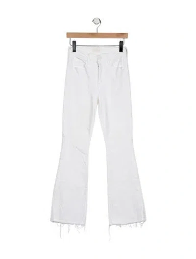 Pre-owned Mother High-rise Flared Jeans In Blue