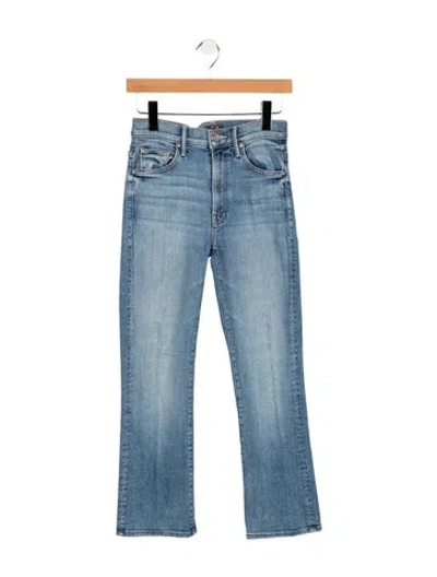 Pre-owned Mother High-rise Flared Jeans In Blue
