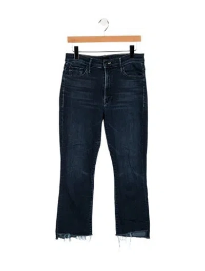 Pre-owned Mother High-rise Flared Jeans In Blue