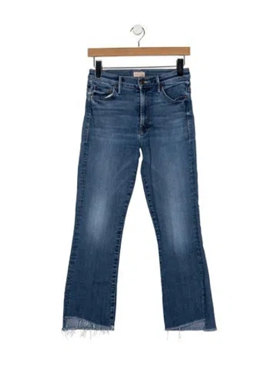 Pre-owned Mother High-rise Flared Jeans In Blue