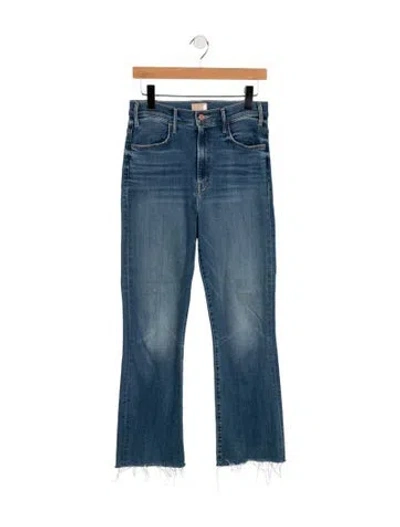 Pre-owned Mother High-rise Flared Jeans In Blue