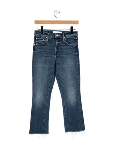 Pre-owned Mother High-rise Flared Jeans In Blue