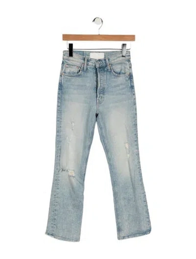 Pre-owned Mother High-rise Flared Jeans In Blue