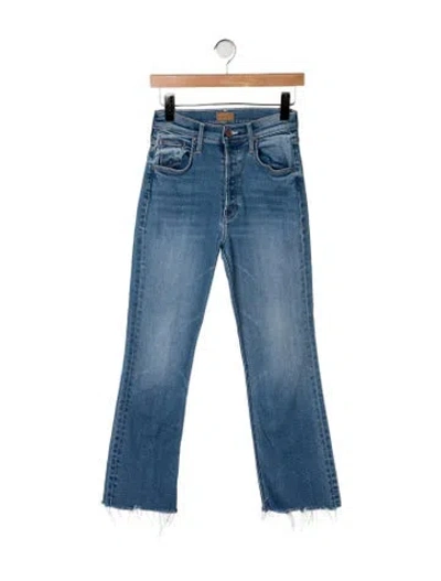 Pre-owned Mother High-rise Flared Jeans In Blue