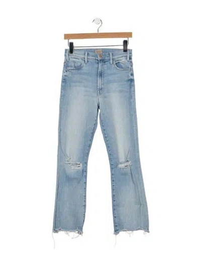 Pre-owned Mother High-rise Flared Jeans In Blue