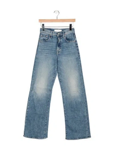 Pre-owned Mother High-rise Flared Jeans In Blue