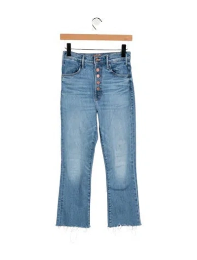 Pre-owned Mother High-rise Flared Jeans In Blue
