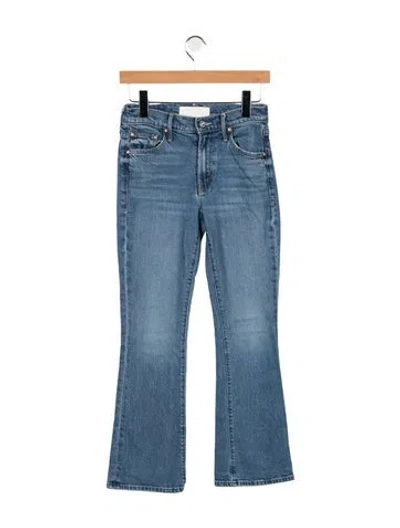 Pre-owned Mother High-rise Flared Jeans In Blue