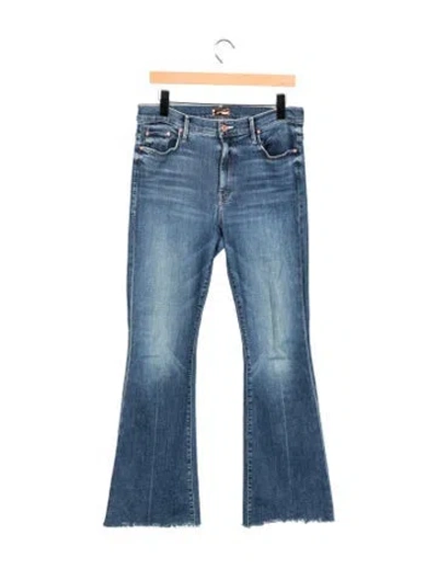Pre-owned Mother High-rise Flared Jeans In Blue