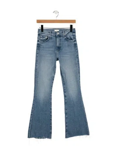 Pre-owned Mother High-rise Flared Jeans In Blue