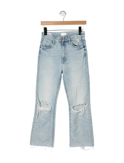 Pre-owned Mother High-rise Flared Jeans In Blue