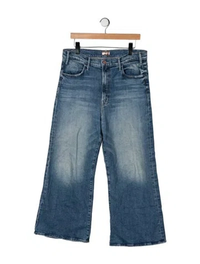 Pre-owned Mother High-rise Flared Jeans In Blue