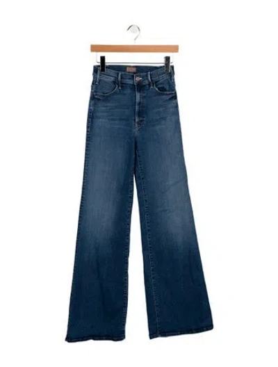 Pre-owned Mother High-rise Flared Jeans In Blue