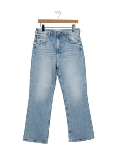 Pre-owned Mother High-rise Flared Jeans In Blue