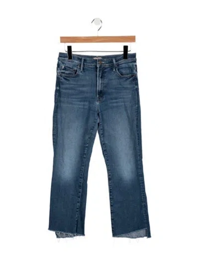 Pre-owned Mother High-rise Flared Jeans In Blue