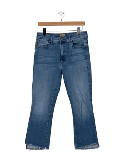 Pre-owned Mother High-rise Flared Jeans In Blue