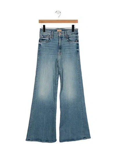 Pre-owned Mother High-rise Flared Jeans In Blue