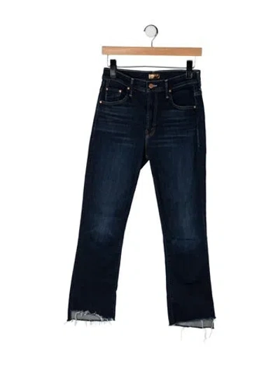 Pre-owned Mother High-rise Flared Jeans In Blue