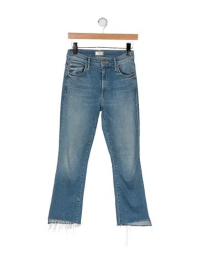 Pre-owned Mother High-rise Flared Jeans In Blue
