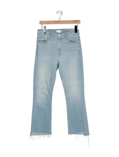 Pre-owned Mother High-rise Flared Jeans In Blue