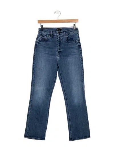 Pre-owned Mother High-rise Flared Jeans In Blue