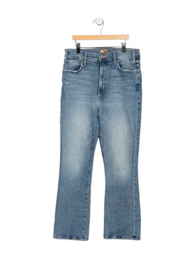 Pre-owned Mother High-rise Flared Jeans In Blue