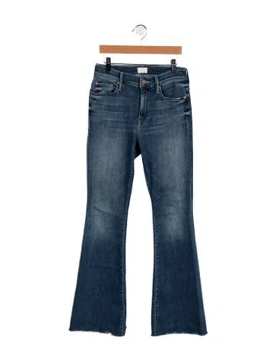 Pre-owned Mother High-rise Flared Jeans In Blue