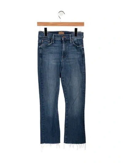 Pre-owned Mother High-rise Flared Jeans In Blue