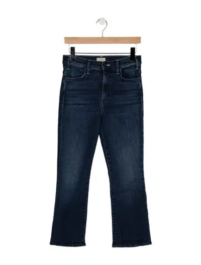 Pre-owned Mother High-rise Flared Jeans In Blue