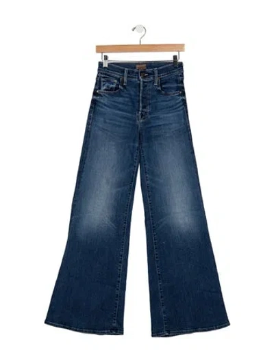 Pre-owned Mother High-rise Flared Jeans In Blue