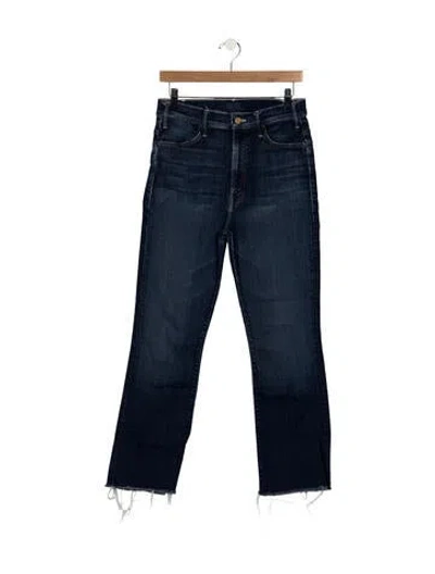 Pre-owned Mother High-rise Flared Jeans In Blue