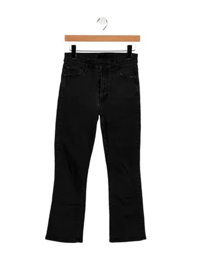Pre-owned Mother High-rise Flared Jeans In Blue