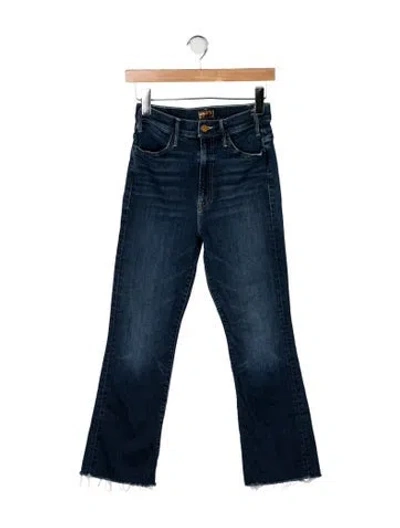 Pre-owned Mother High-rise Flared Jeans In Blue