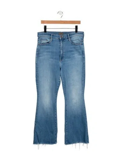 Pre-owned Mother High-rise Flared Jeans In Blue