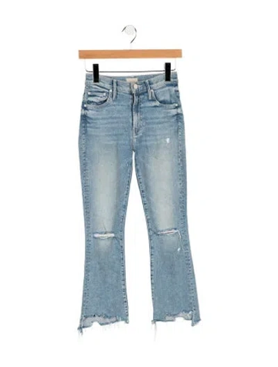 Pre-owned Mother High-rise Flared Jeans In Blue