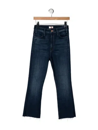 Pre-owned Mother High-rise Flared Jeans In Blue
