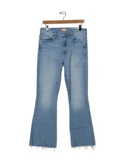 Pre-owned Mother High-rise Flared Jeans In Blue