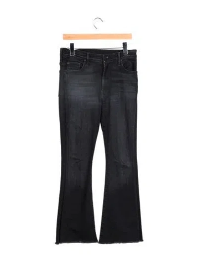 Pre-owned Mother High-rise Flared Jeans In Blue
