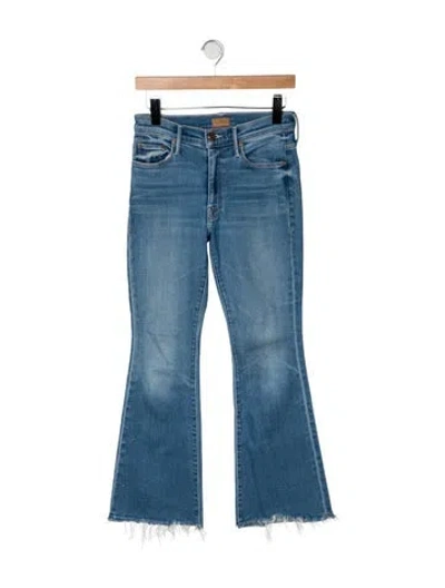 Pre-owned Mother High-rise Flared Jeans In Blue