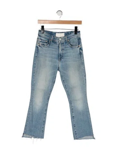 Pre-owned Mother High-rise Flared Jeans In Blue