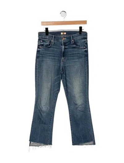 Pre-owned Mother High-rise Flared Jeans In Blue