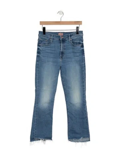 Pre-owned Mother High-rise Flared Jeans In Blue