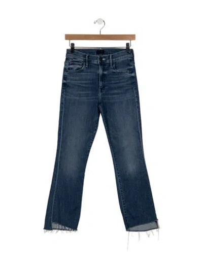 Pre-owned Mother High-rise Flared Jeans In Blue